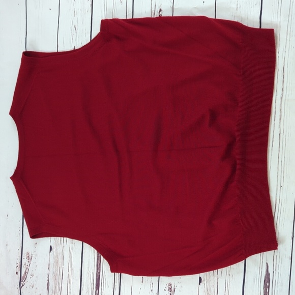 Eildon Hills 100% wool sweater vest, pull over, red, men's size XXL - Picture 6 of 8